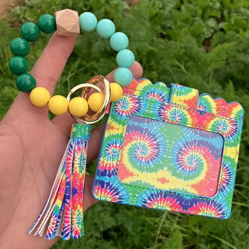 Unisex Printing Arylic Pu Leather Alloy Flip Cover Card Holders