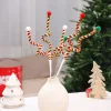 Twisted Red Green White Christmas Decor Sticks