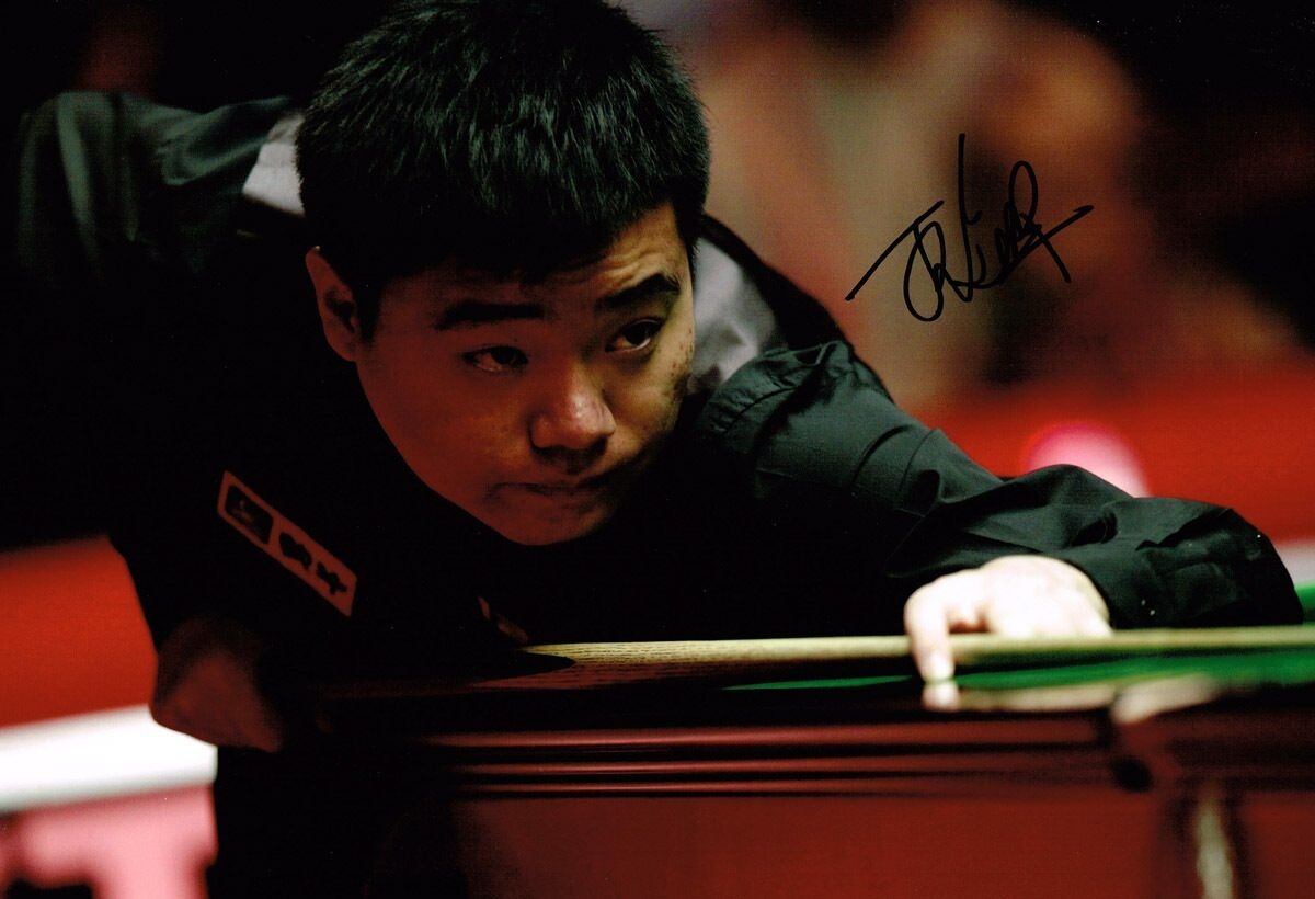 Ding Junhui (丁俊晖) Snooker Player SIGNED Authentic Autograph 12x8 Photo Poster painting AFTAL COA