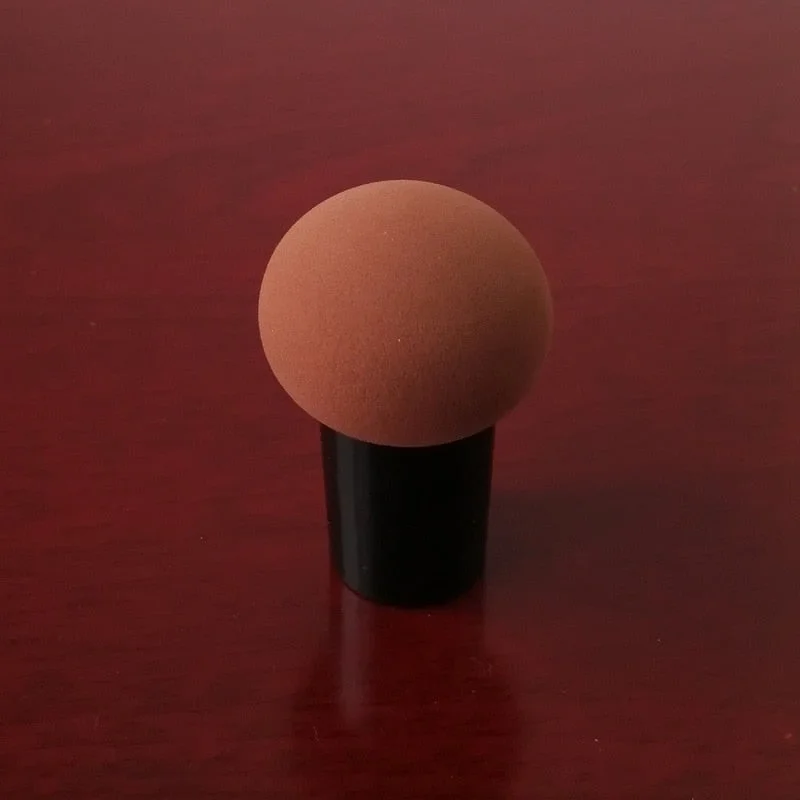 Non-latex Makeup Sponge Mushroom Head Powder Liquid Foundation Puff Dry & Wet Multi- function Cosmetic Tool Tamp Storage Box