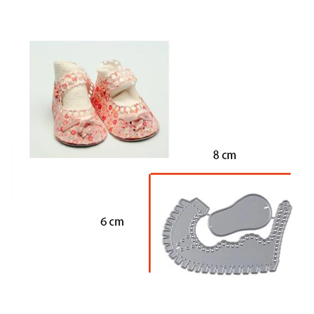 Baby Shoes 3D Metal Cutting Dies Scrapbooking Stencil for kids Embossing Craft Cutting Die for Baby Carbon Steel Cut Die