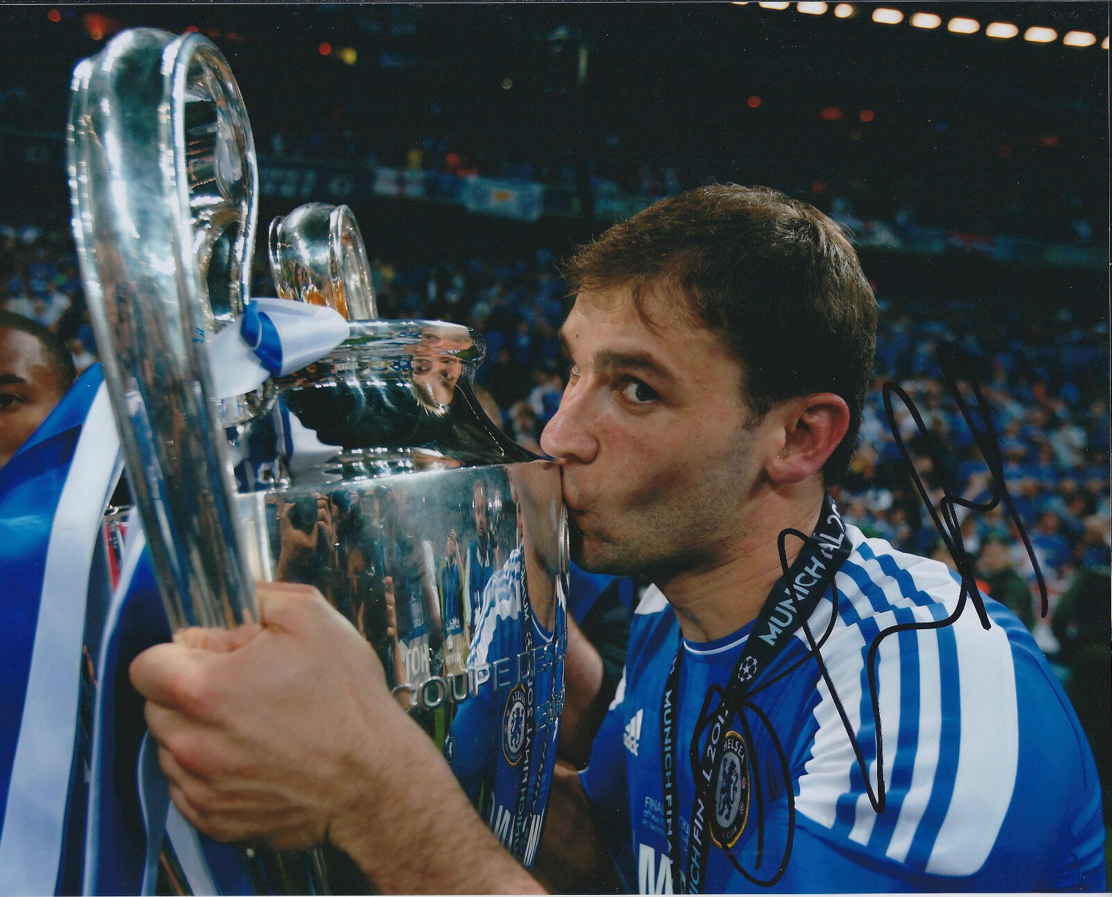 Branislav IVANOVIC Signed Autograph Photo Poster painting AFTAL COA Champions League Trophy