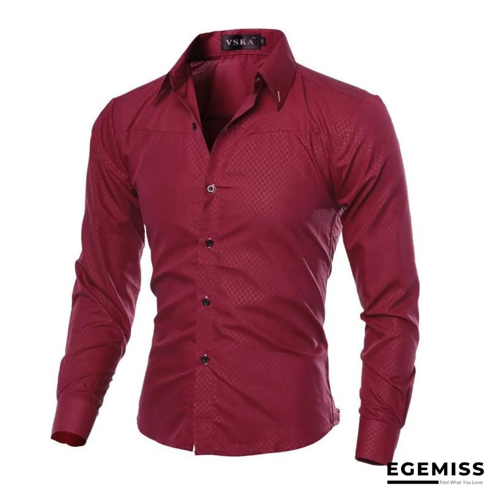 Brand Design Men Fashion Cotton Solid Long Sleeve Shirt | EGEMISS