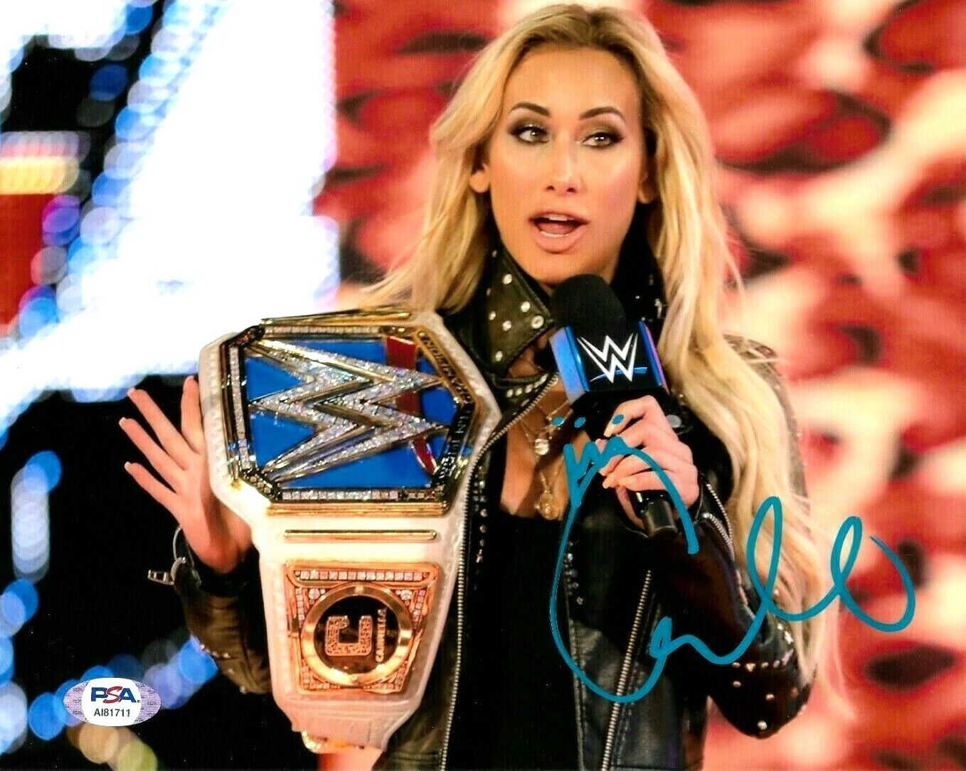 WWE CARMELLA HAND SIGNED AUTOGRAPHED 8X10 Photo Poster painting WITH PROOF AND PSA DNA COA 32