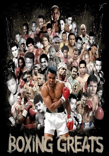 BOXING GREATS POSTER - BOXING COLLAGE - HIGH GLOSS Photo Poster painting POSTER -  POST!