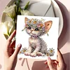 uk.everydayedeals 6Pcs DIY Diamond Painting Greeting Card - Flower Cat