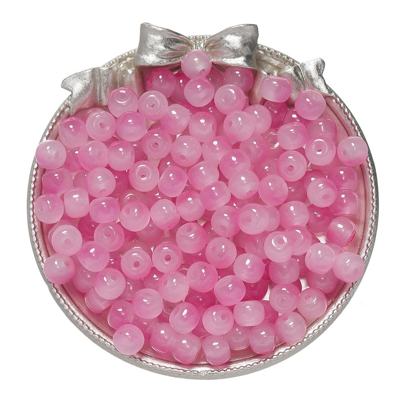 50 PCS/Package Diameter 10mm Diameter 4mm Diameter 8mm Glass Solid Color Jewelry Accessories