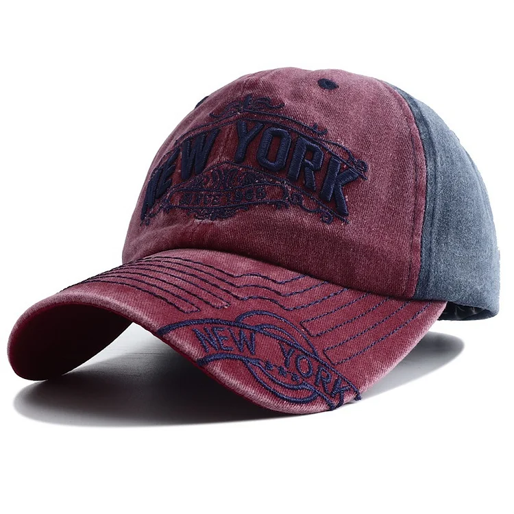 Denim Baseball Cap for Women and Men NEW YORK Embroidered Hats Soft Top Cotton Summer Sun Caps Casual Snapback Hat
