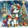 Diamond Painting -DIY Round Drill Christmas Tree Unicorn(40x40cm)