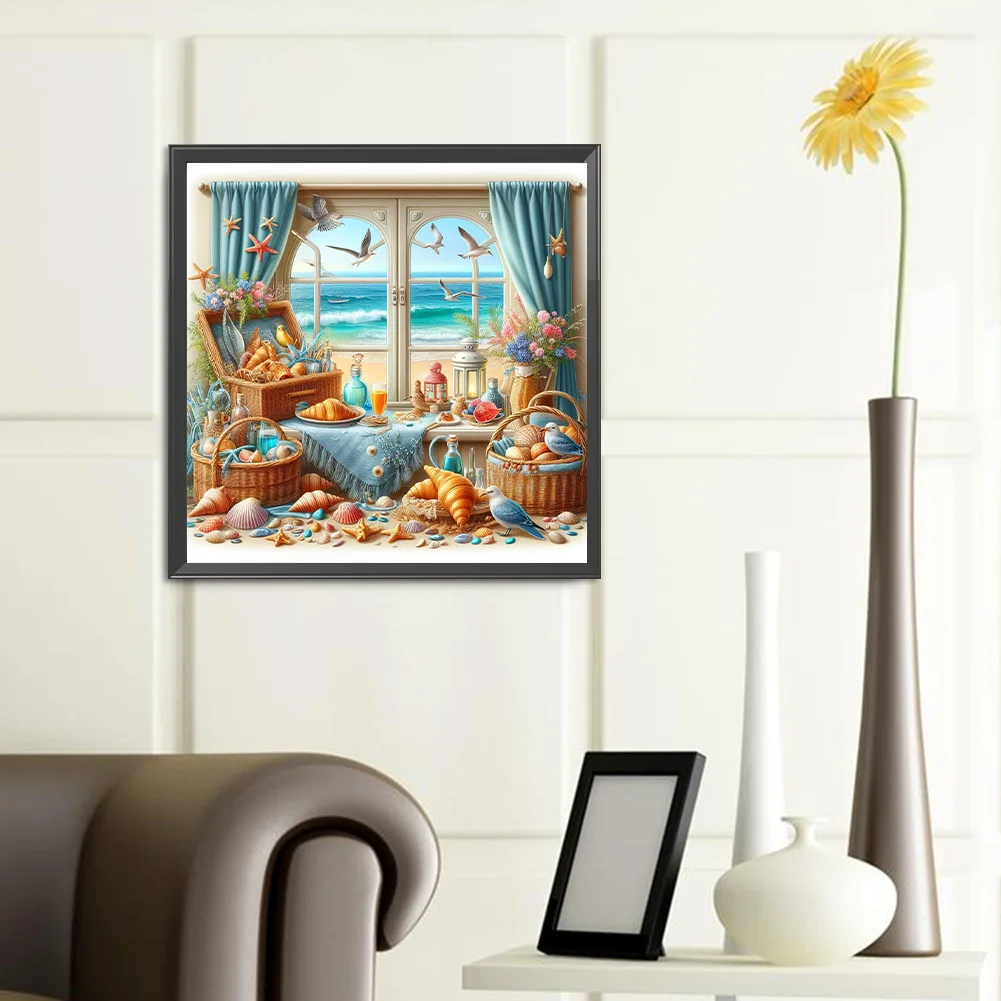 Diamond Painting - Full Round Drill - Sea View(Canvas|40*40cm)