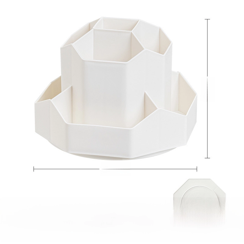Original Large Capacity Plastic Rotating Pen Holder Storage Box Office Desktop Stationery Organizer Luxury