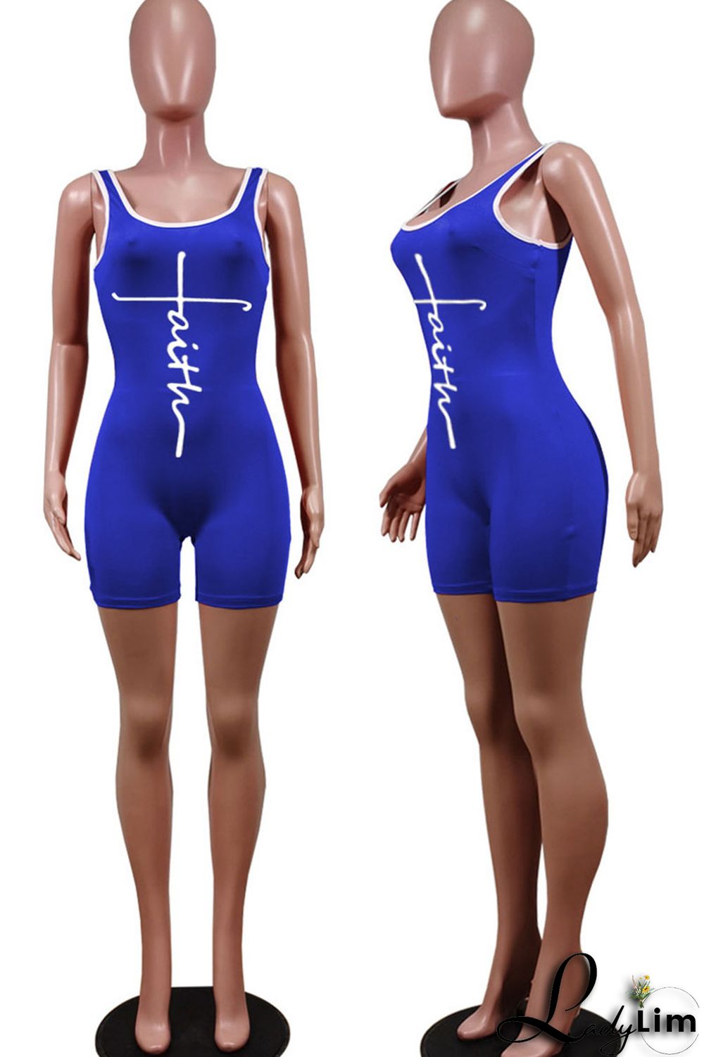 Tangerine Red Casual Print Split Joint U Neck Regular Jumpsuits