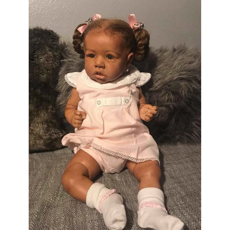  Reborn Doll Girl 20'' Xavier Realistic Black African American Reborn Baby Gift for Children - Reborndollsshop®-Reborndollsshop®