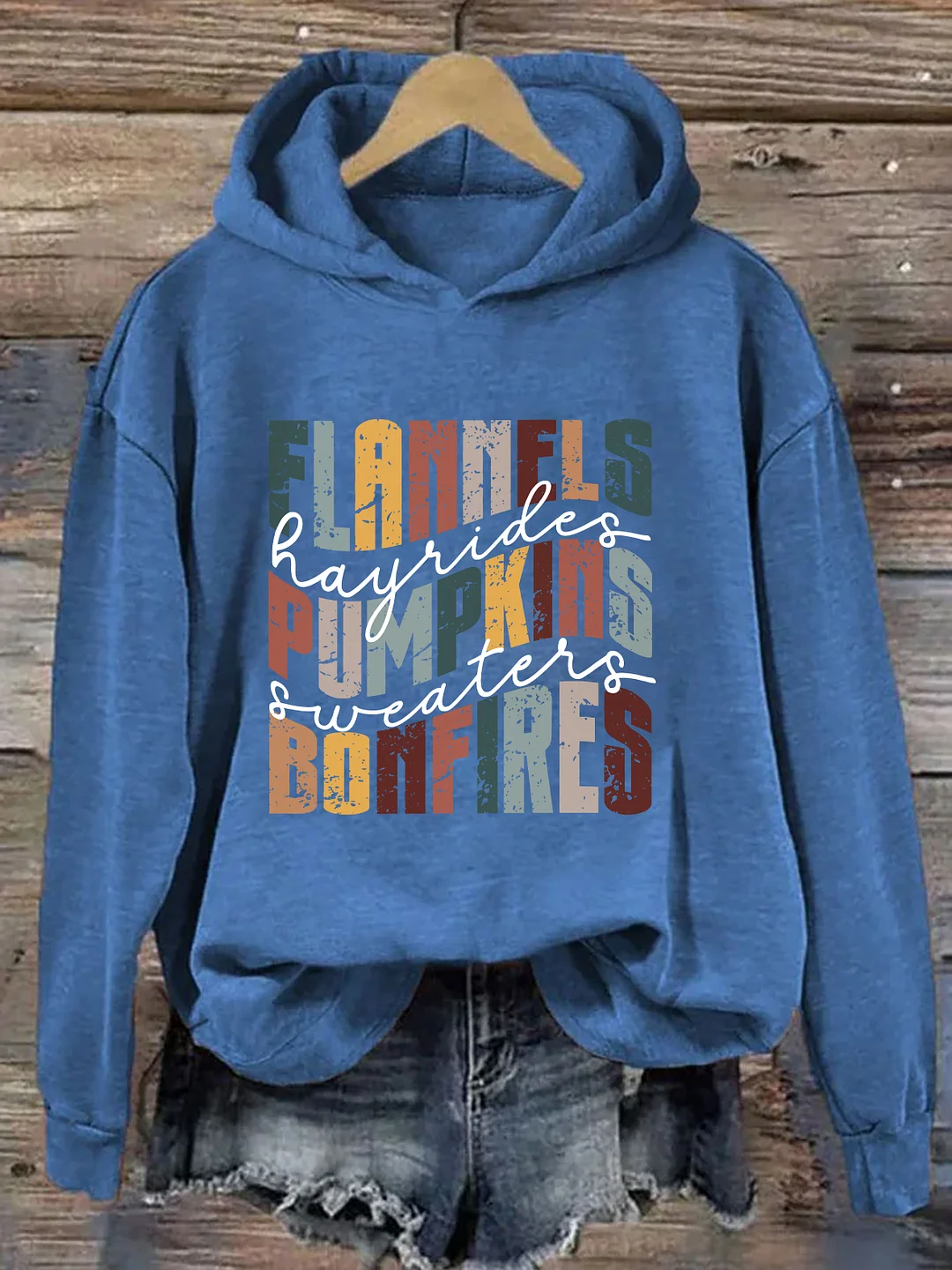 Flannels Hayrides Bonfires Hoodie