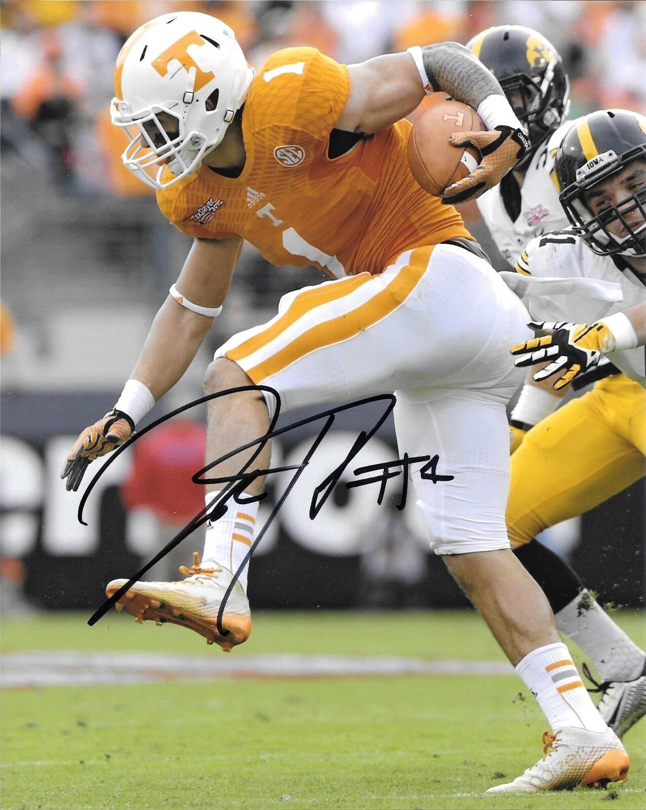 JALEN HURD HAND SIGNED TENNESSEE VOLUNTEERS 8X10 Photo Poster painting W/COA