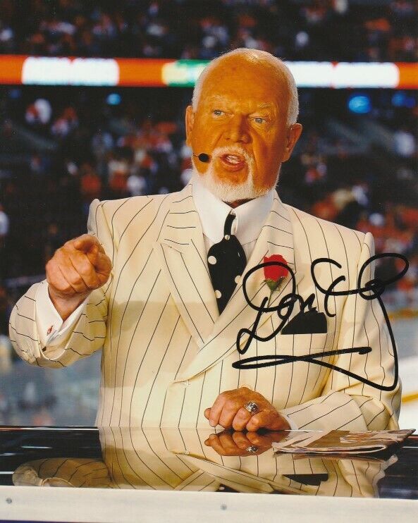 DON CHERRY SIGNED HOCKEY NIGHT IN CANADA 8x10 Photo Poster painting #3 COACH'S CORNER BRUINS