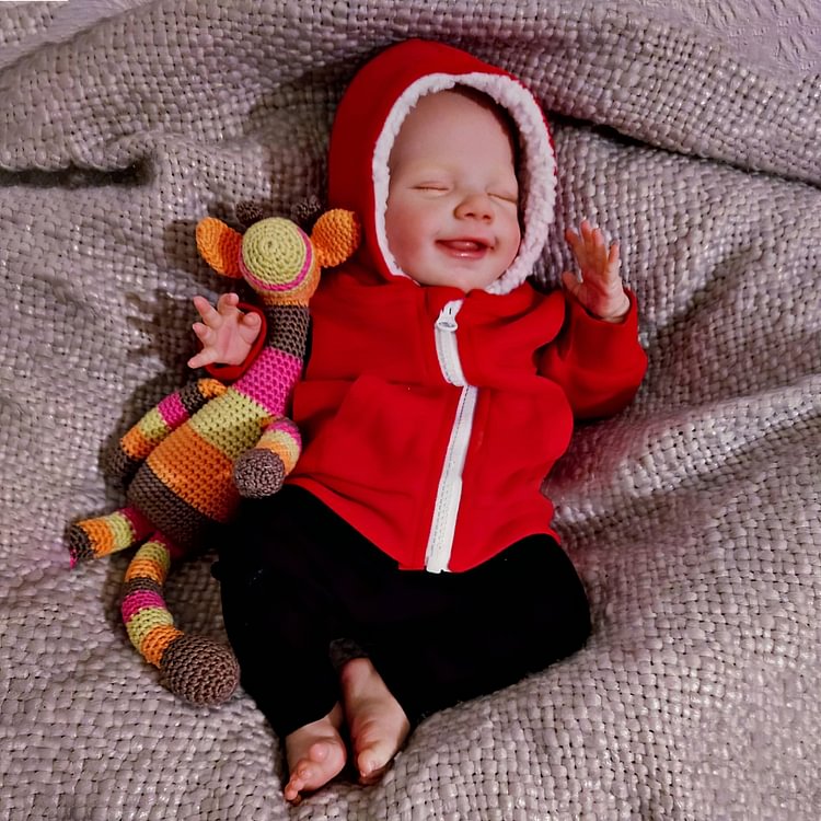  [Holiday Gift] 20"Asleep Realistic Reborn Toddlers Baby Doll Girl Amelia, Holiday gift set, Weighted Silicone Baby Doll with Rooted Hair - Reborndollsshop.com®-Reborndollsshop®