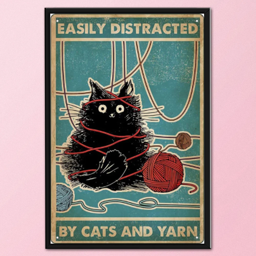 11CT Full Stamped Cross Stitch - Cat(Canvas|40*55CM)