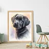 Labrador Dog-11CT Stamped Cross Stitch 40*50cm/15.75*19.69in tapestrymarket