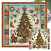(Stamped/Counted) Christmas Tree And House-11CT Cross Stitch 50*50cm/19.69*19.69in