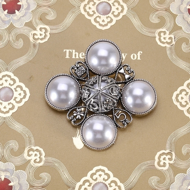 Pin Pearl Alloy Inlay Rhinestones Women’s Brooches