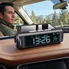 Solar/USB Car Dashboard Clock with Time/Date/Temperature Display Vehicle Electronic Clock for Car Truck Office Home and Outdoor Camping