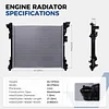 Zynrako Engine Coolant Radiator Aluminum Compatible with Dodge Grand Caravan 2008-2020, Chrysler Town & Country 2008-2016, VW Routan 2009-2014, Ram C/V 2012-2015 Replace OE# CH3010345, 4677751AA