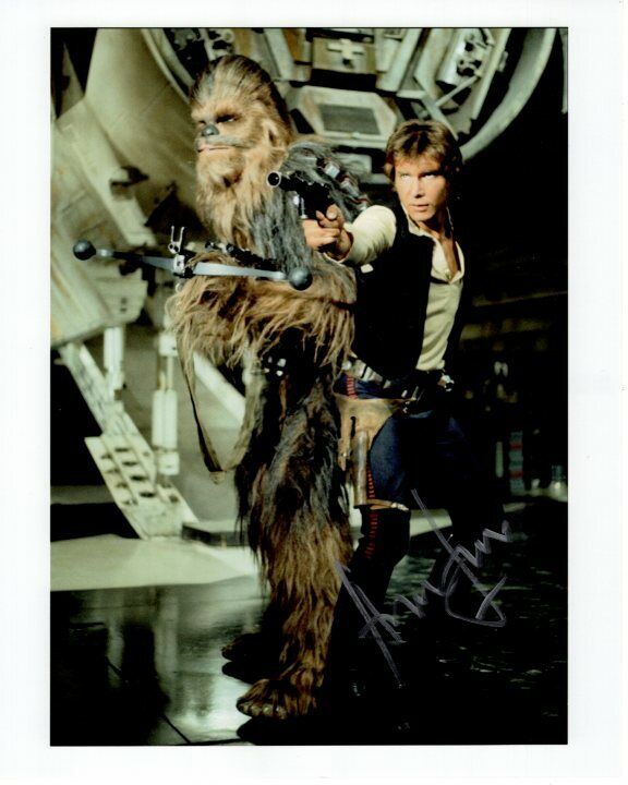 HARRISON FORD Signed Autographed STAR WARS HAN SOLO Photo Poster painting