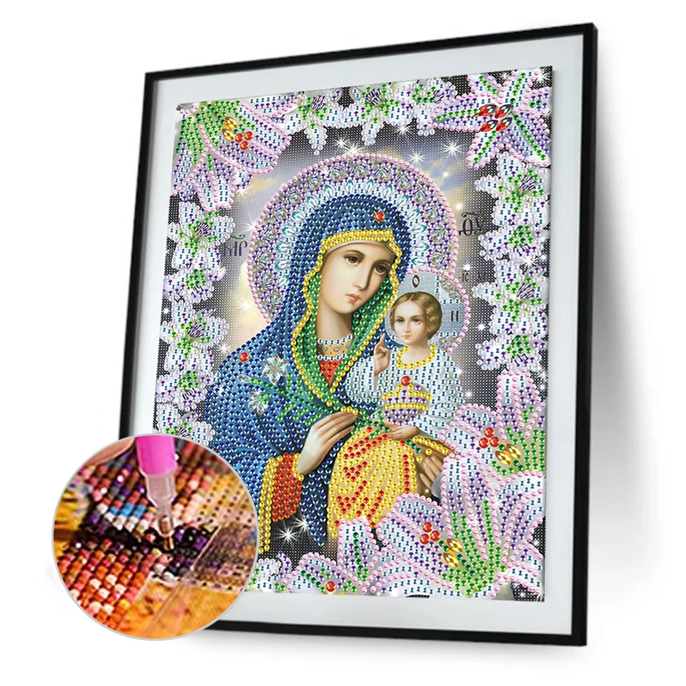 Diamond Painting - Partial Special Shaped Drill - Religious(25*30cm)