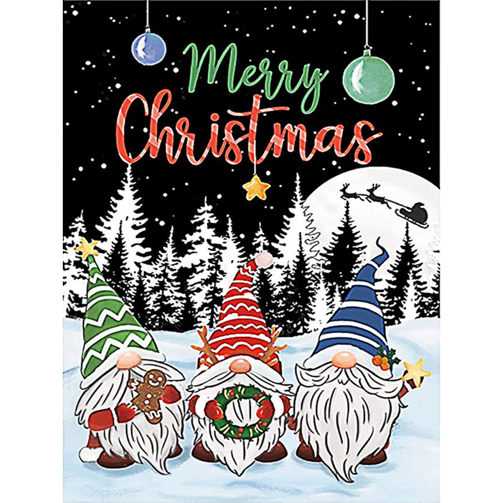 

Christmas Gnome - Round Drill Diamond Painting - 30*40CM, 501 Original
