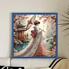 Japanese Beauty-11CT Stamped Cross Stitch 50*50cm/19.69*19.69in