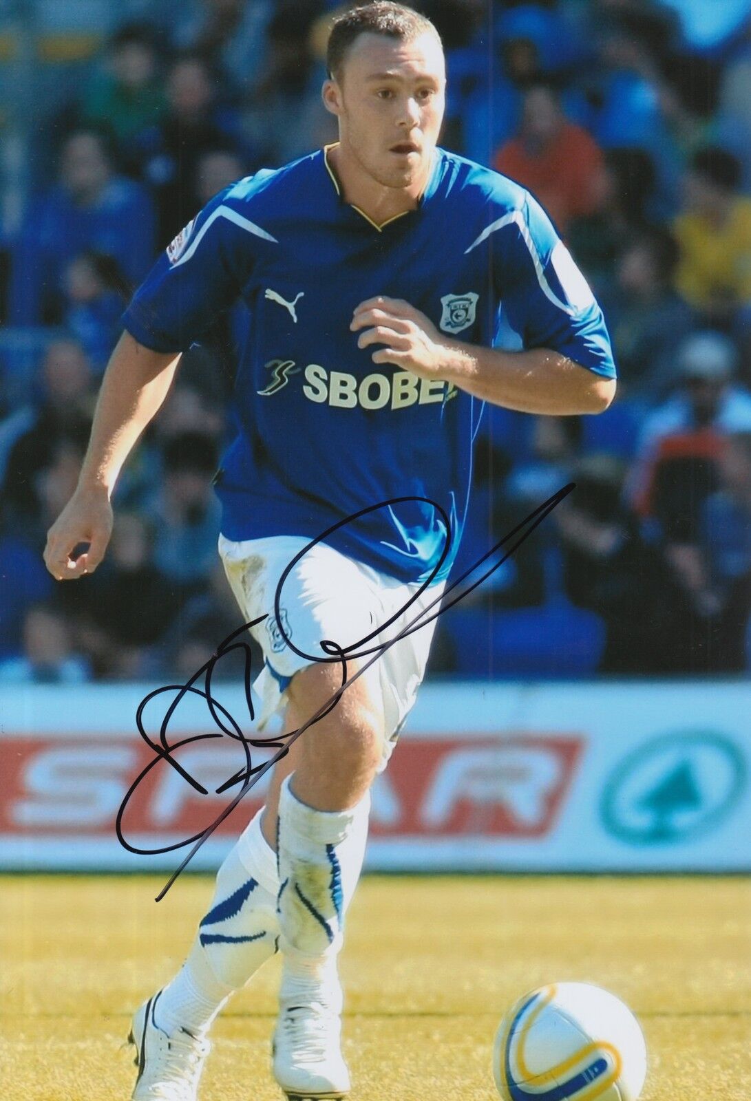 CARDIFF CITY HAND SIGNED DARCY BLAKE 12X8 Photo Poster painting.