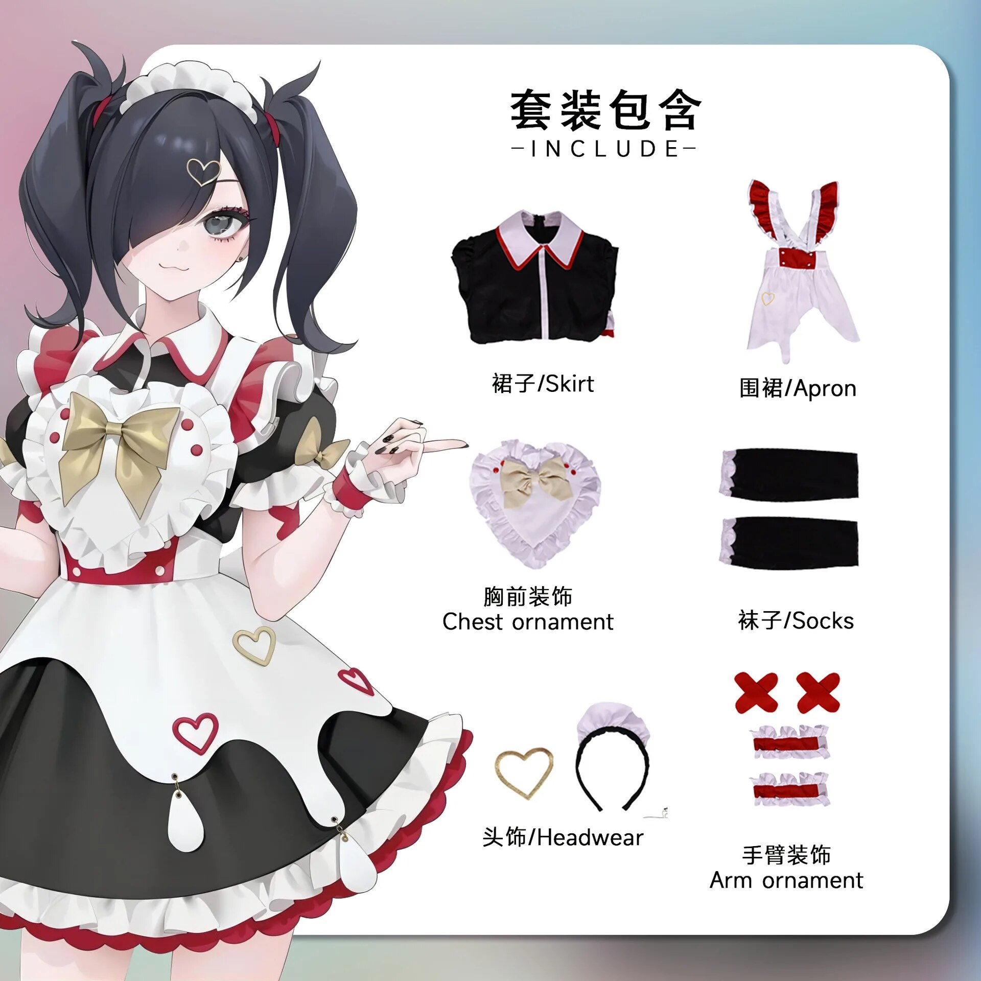 [Wetrose] In Stock NEEDY GIRL OVERDOSE Maid Dress Amechan K Angel Cosplay Costume