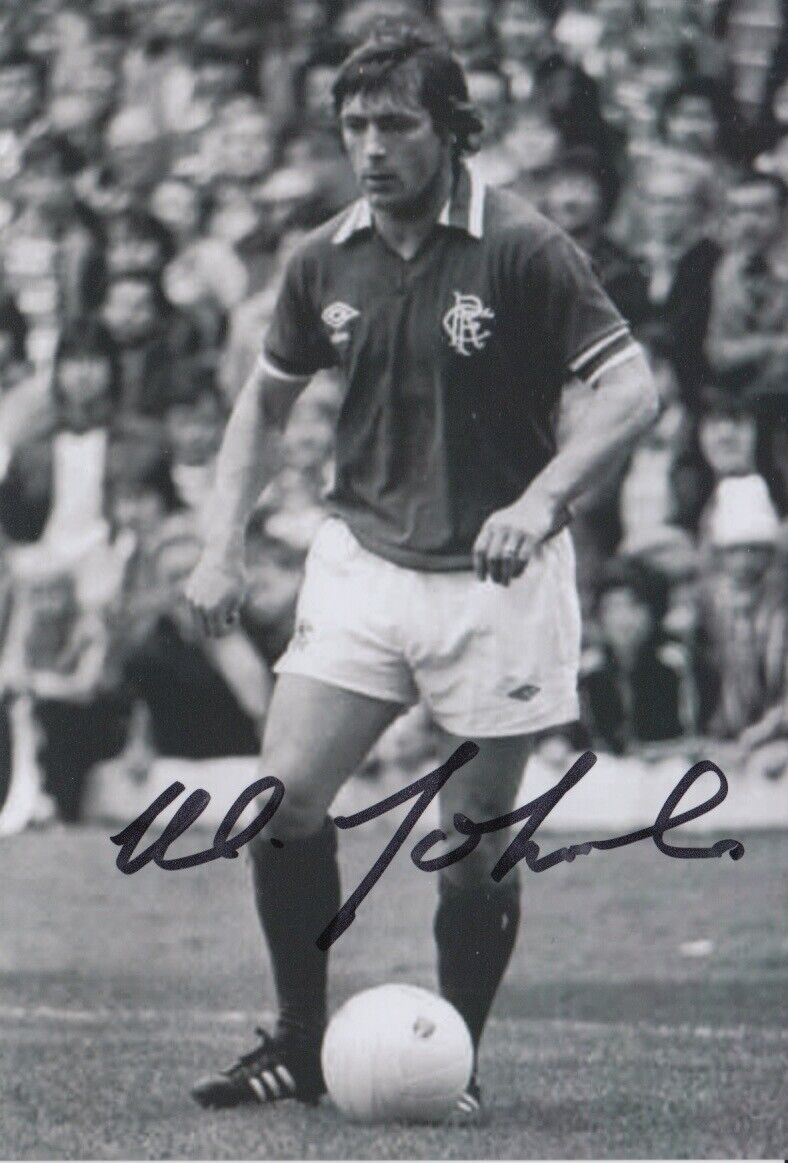 WILLIE JOHNSTON HAND SIGNED 6X4 Photo Poster painting RANGERS FOOTBALL AUTOGRAPH