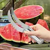 Stainless Steel Watermelon Slicer Cutter with Non-Slip Handle Fruit Corer Cutter
