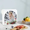 Acrylic Napkin Holder Diamond Painting Kit for Home Table Decor (White Elf Girl)