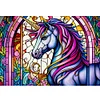 >SALE<Full Embroidery Cotton Thread 11CT Print Stain Glass Unicorn Cross Stitch60x45cm