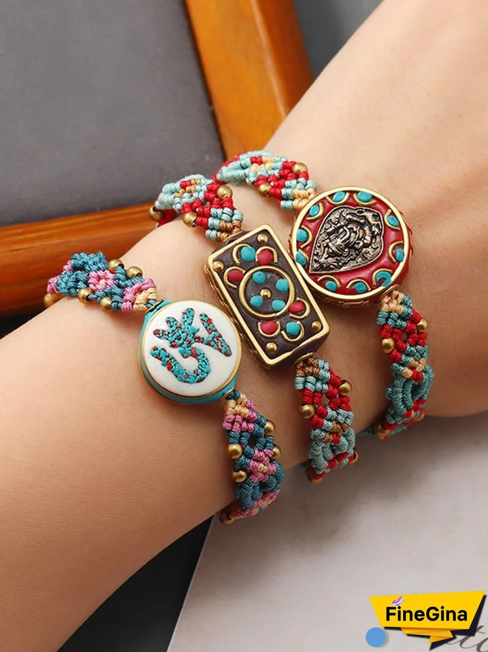 Vintage Colored Rope Woven Bracelet