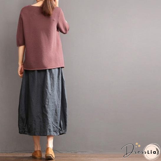 ruby women half sleeve linen top blouse shirt