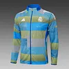 2025/2026 Real Madrid Light Blue Stripe Long Zipped Jacket Football Shirt 1:1 Thai Quality