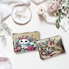2pcs DIY Diamond Art Diamond Dot Card Pack Diamond Painting Coin Pouch (White Cat)