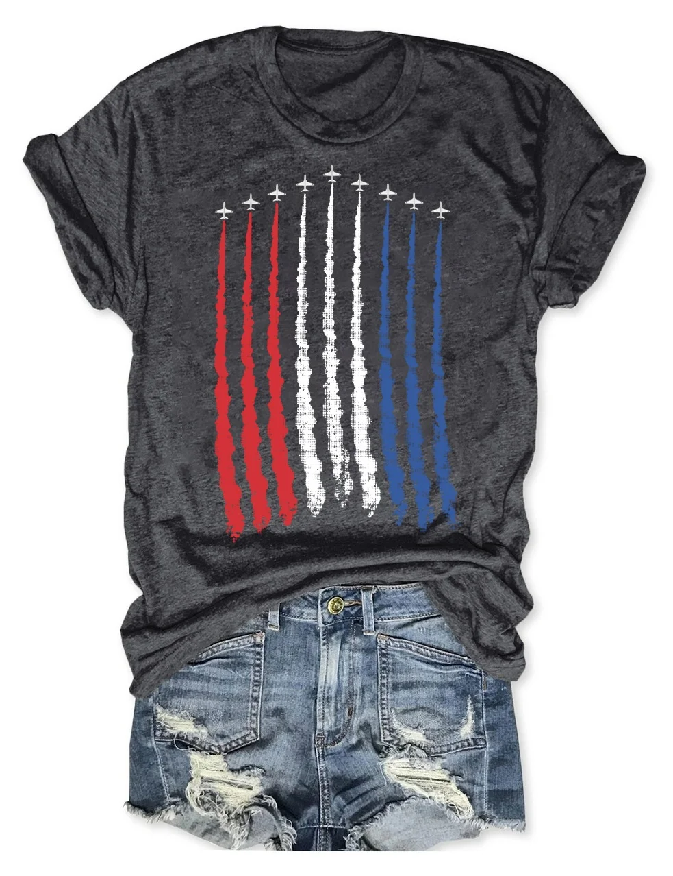 Red White Blue Air Force Flyover T-Shirt