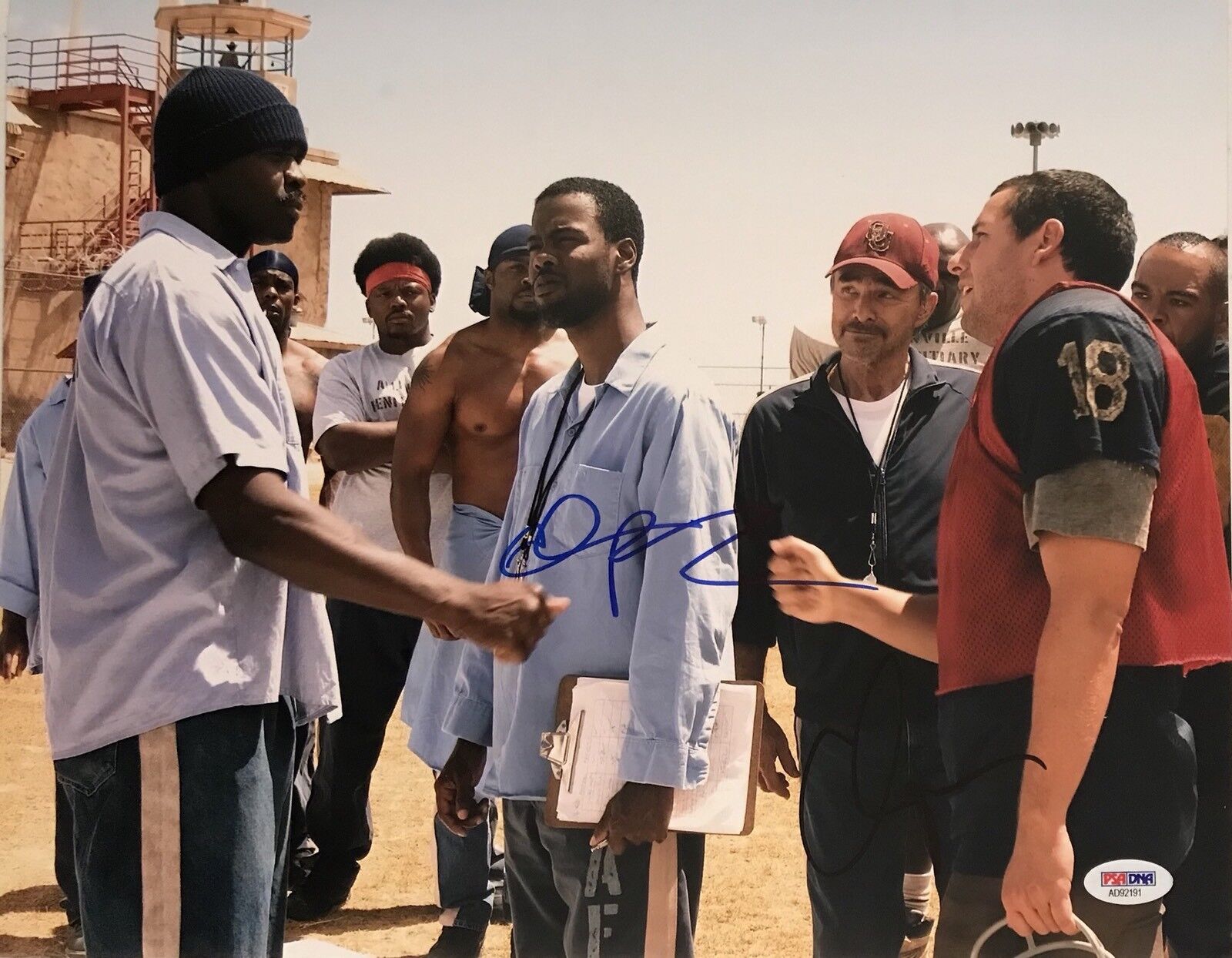 Chris Rock Adam Sandler Signed 11x14 Photo Poster painting Longest Yard Caretaker Rare Psa/Dna