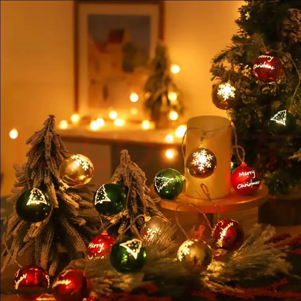 Christmas LED plating ball star light string room garden decoration