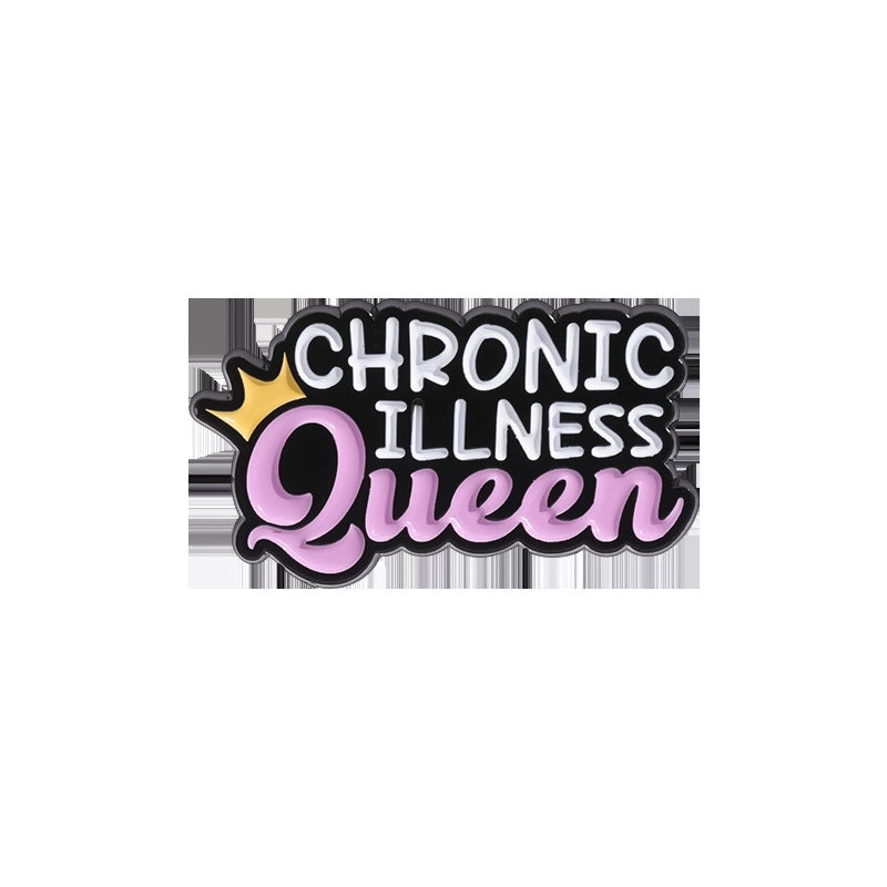 Cartoon Style Pin Letter Alloy Stoving Varnish Unisex Brooches