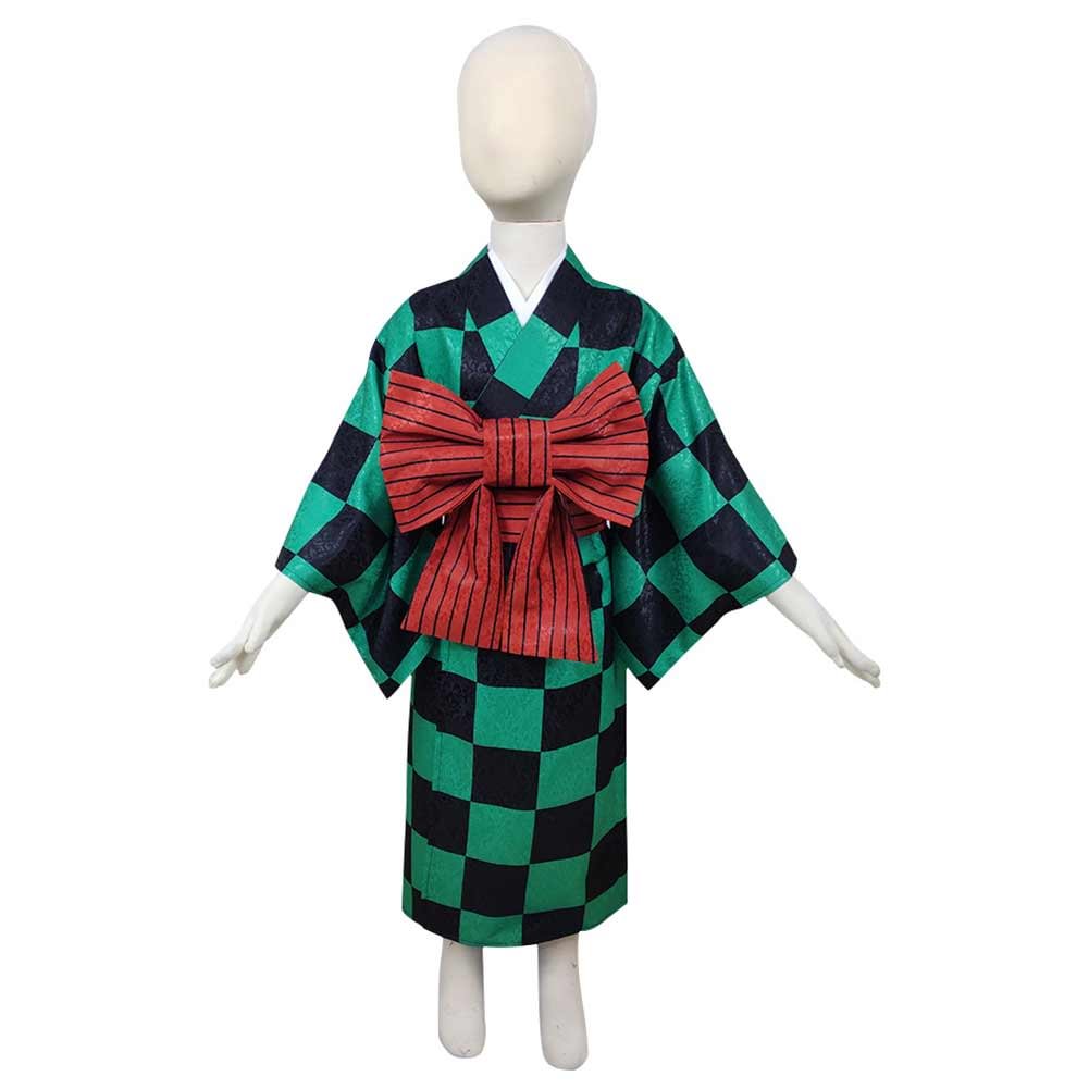 Kamado Tanjirou Cosplay Kostüm Kinder Kimono Halloween Karneval Outfits