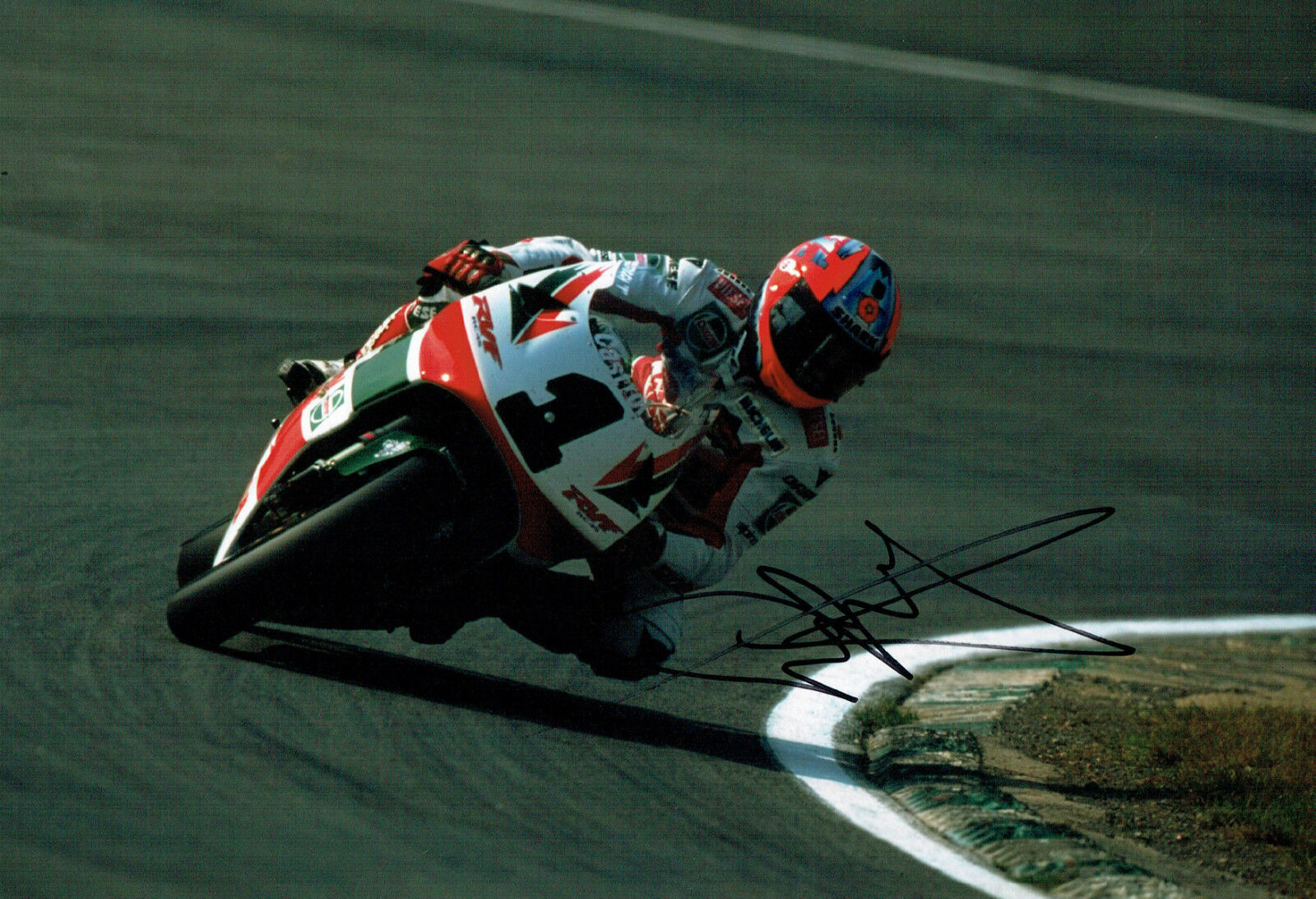 Carl FOGARTY SIGNED Autograph 12x8 Photo Poster painting AFTAL COA Castrol HONDA Rider