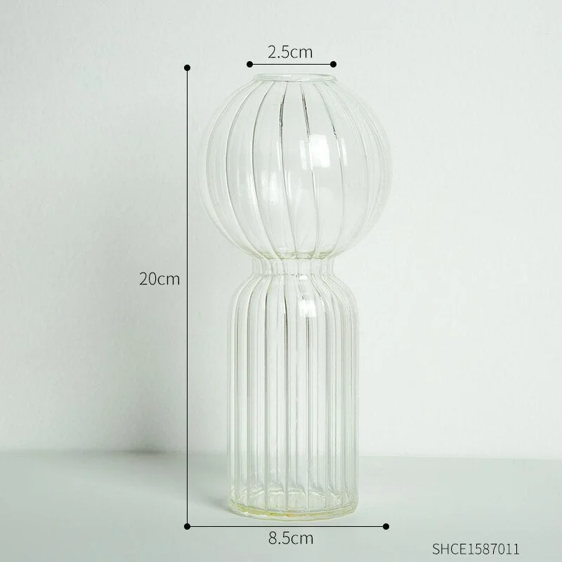 INS Creative Colorful Special-shaped Glass Vases for Decoration Table Decoration Living Room Nordic Home Decoration Flower Vases