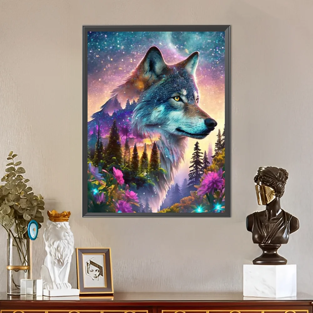Diamond Painting - Full Round Drill - Forest Wolf(Canvas|40*50cm)