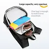 18L Lightweight Mountaineering Backpack with Reflective Strips & Chest Storage Bag Foldable Running Storage Knapsack Breathable Splash-Proof Hiking Nylon Pouch Hiking Work Travel Camping Backpacks